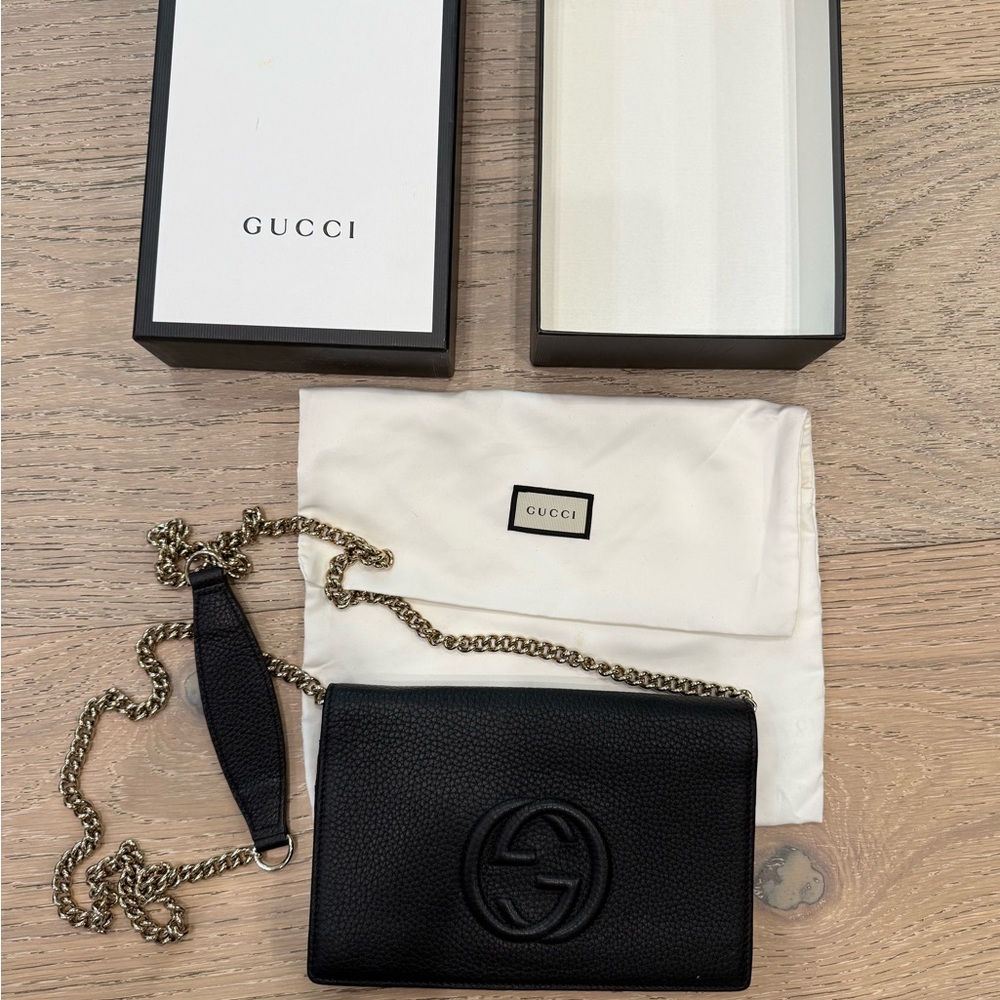Gucci TIMELESS soho Black Leather Crossbody Bag - Picture 4 of 9